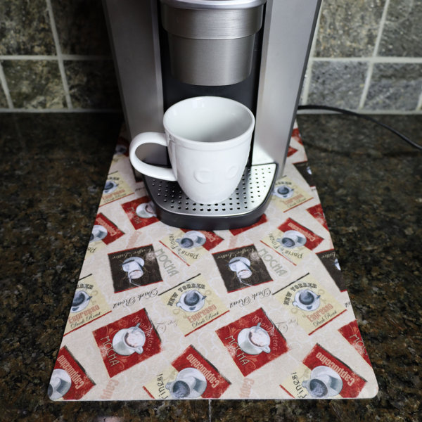 Drymate Coffee Maker Mat, Protects and Decorates Countertops